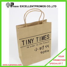 Logo Printed Natural Kraft Shopping Bag (EP-FP55514)